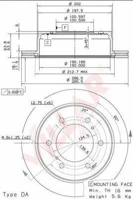 Disque de frein VILLAR 628.1035