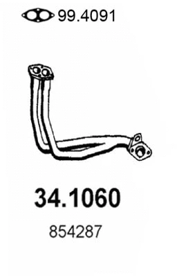Tuyau d'échappement ASSO 34.1060