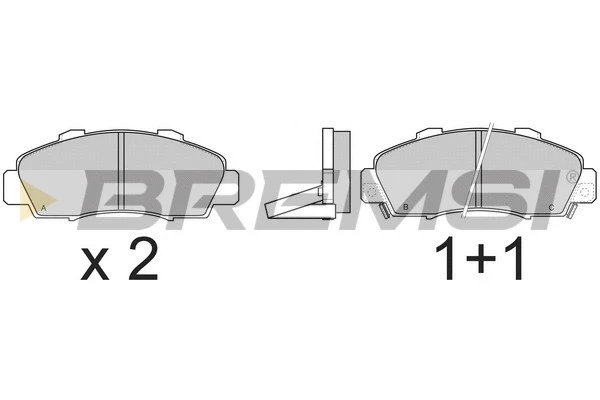 Kit de plaquettes de frein, frein à disque BREMSI BP2543