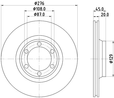 Disque de frein MINTEX MDC675