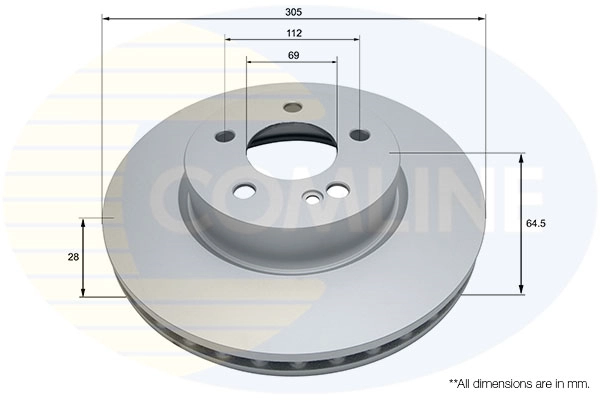 Disque de frein COMLINE ADC4014V