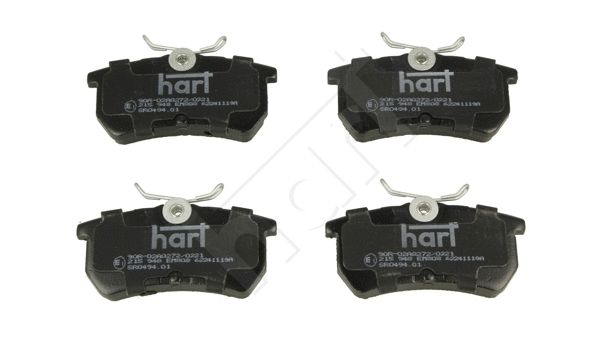 Kit de plaquettes de frein, frein à disque HART 215 948