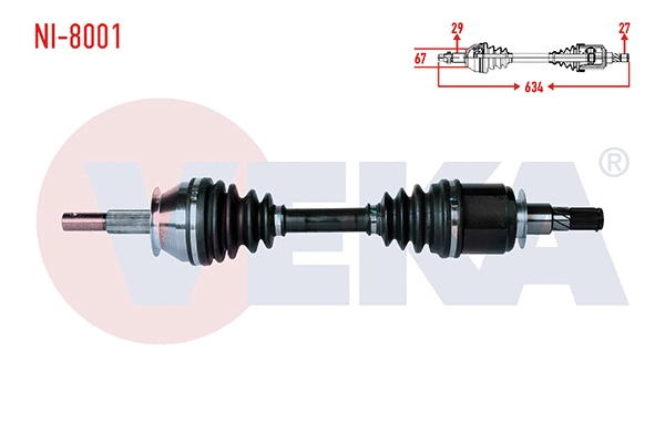 Arbre de transmission VEKA NI-8001