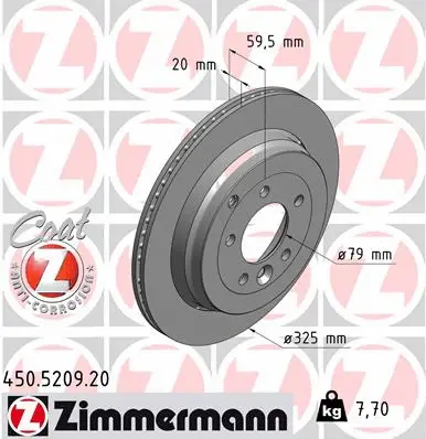 Disque de frein ZIMMERMANN 450.5209.20