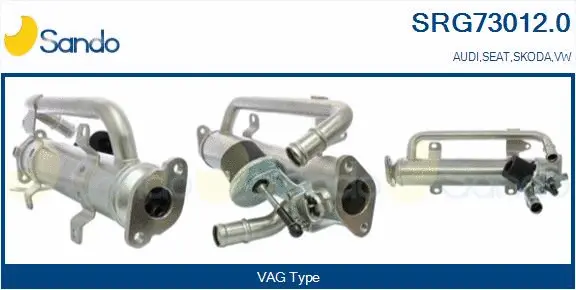 Radiateur, réaspiration des gaz d'échappement SANDO SRG73012.0