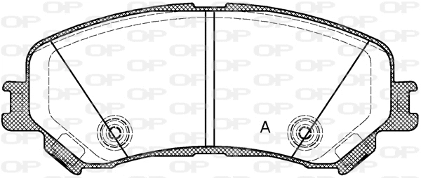 Kit de plaquettes de frein, frein à disque OPEN PARTS BPA1318.20