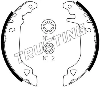Jeu de mâchoires de frein TRUSTING 034.090S
