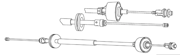 Tirette à câble, commande d'embrayage CEF RT01135
