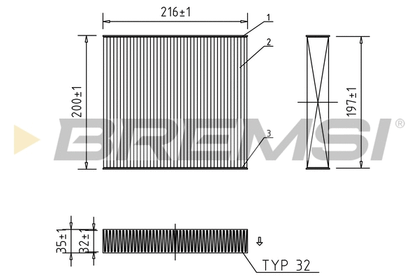 Filtre, air de l'habitacle BREMSI FC0078