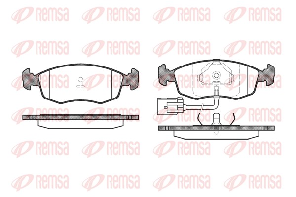 Kit de plaquettes de frein, frein à disque REMSA 0172.22