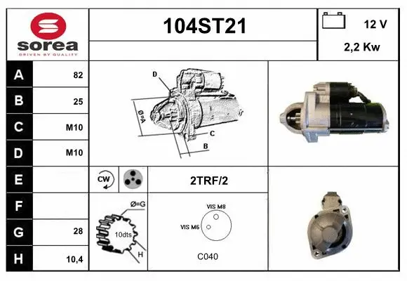 Démarreur STARTCAR 104ST21