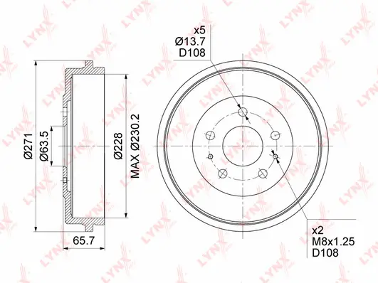Tambour de frein LYNXAUTO BM-1042