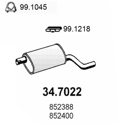 Silencieux arrière ASSO 34.7022