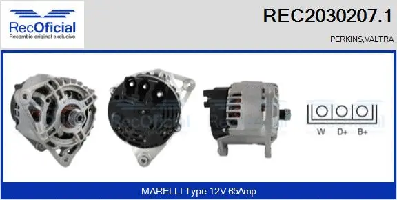 Alternateur RECOFICIAL REC2030207.1