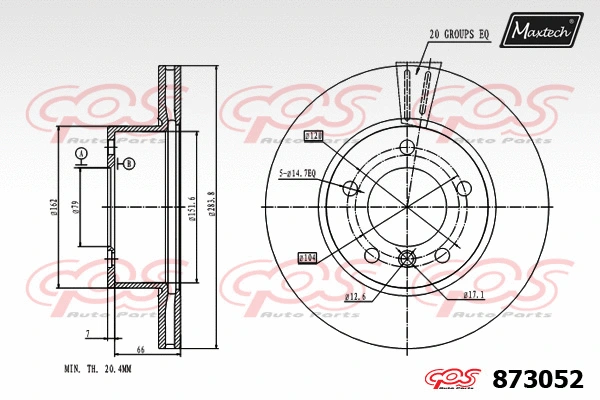 Disque de frein MAXTECH 873052