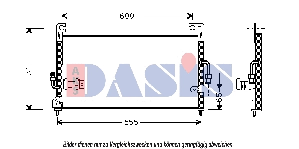 Condenseur, climatisation AKS DASIS 142180N