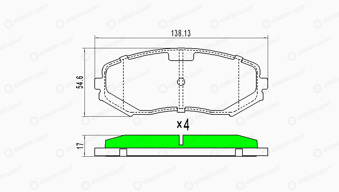 Kit de plaquettes de frein, frein à disque Automotive Adriado GLBP0359