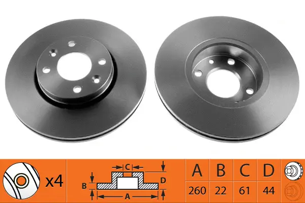 Disque de frein SB BR22124T