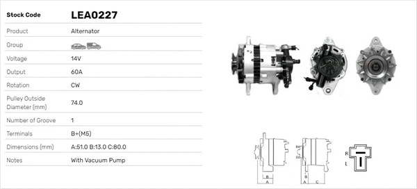 Alternateur LUSA LEA0227