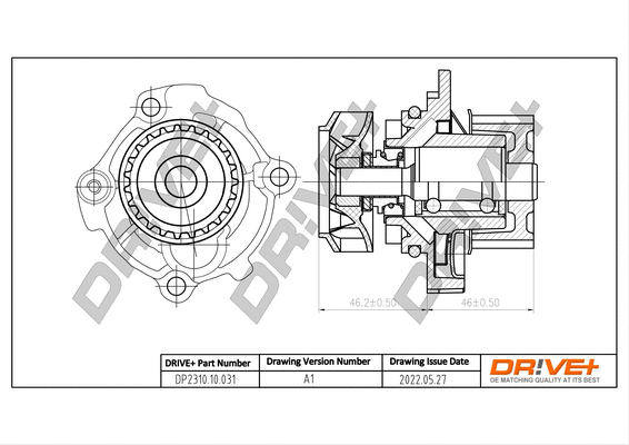 Pompe à eau, refroidissement du moteur Dr!ve+ DP2310.10.031
