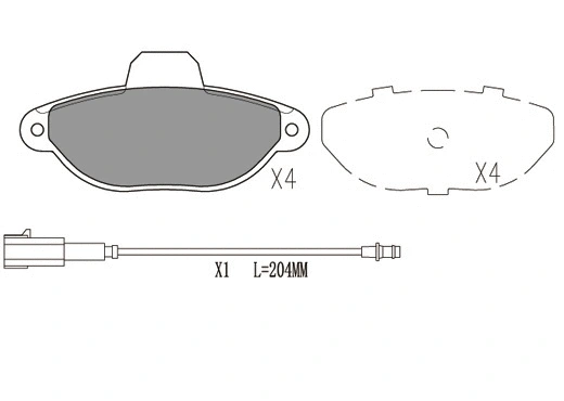 Kit de plaquettes de frein, frein à disque KLAXCAR FRANCE 24063z