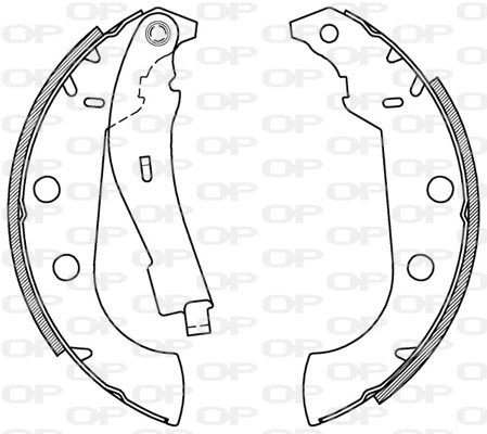 Jeu de mâchoires de frein OPEN PARTS BSA2064.00