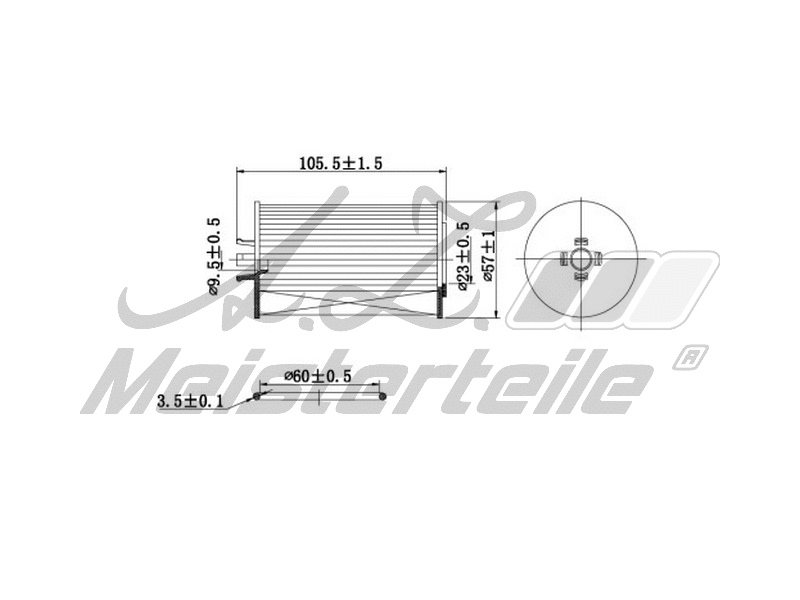 Filtre à huile A.Z. Meisterteile AZMT-41-040-1338