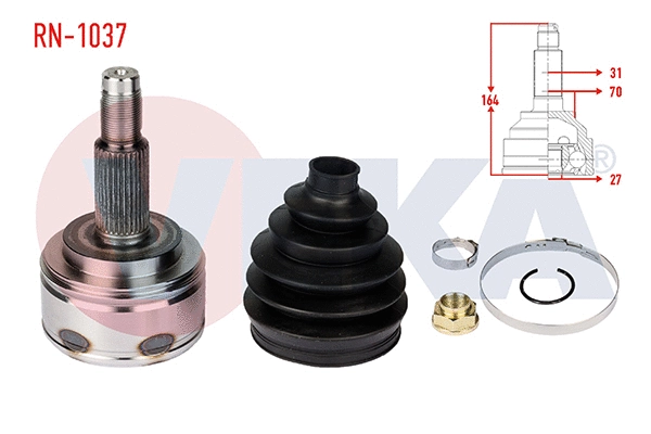 Jeu de joints, arbre de transmission VEKA RN-1037