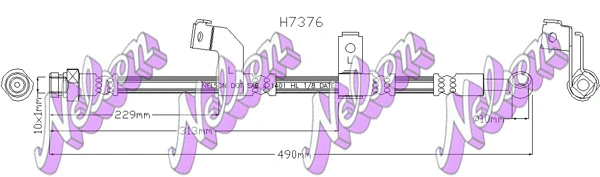 Flexible de frein KAWE H7376
