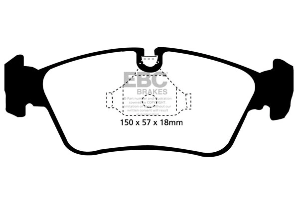 Kit de plaquettes de frein, frein à disque EBC Brakes DP21211