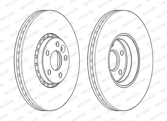 Disque de frein FERODO DDF1801C-1-D