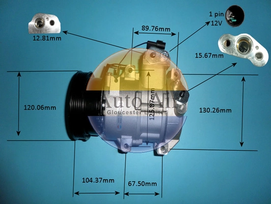Compresseur, climatisation AUTO AIR GLOUCESTER 14-0412P