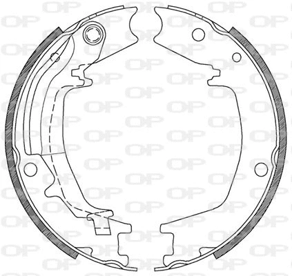 Jeu de mâchoires de frein OPEN PARTS BSA2128.00