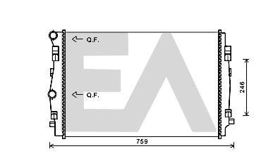 Radiateur, refroidissement du moteur EACLIMA 31R77130