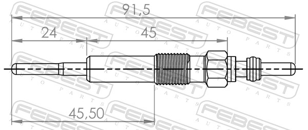 Bougie de préchauffage FEBEST 24642-005
