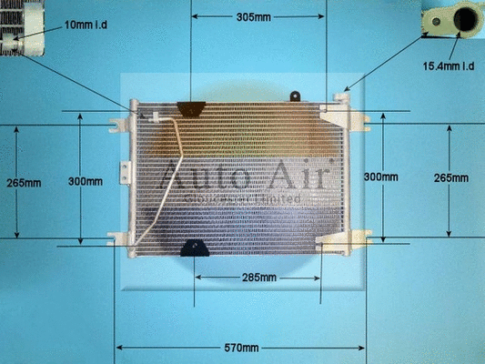 Condenseur, climatisation AUTO AIR GLOUCESTER 16-6104