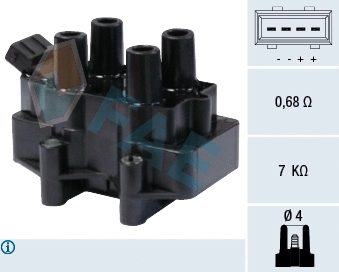 Bobine d'allumage FAE 80223