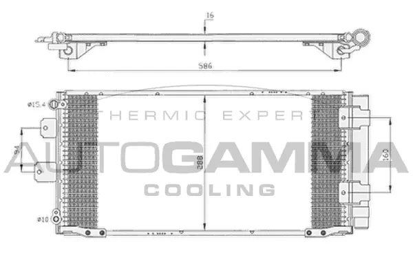 Condenseur, climatisation AUTOGAMMA 105035