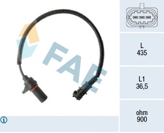 Capteur d'angle, vilebrequin FAE 79478