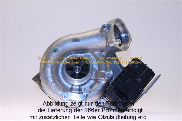 Turbocompresseur, suralimentation SCHLÜTTER TURBOLADER 166-03041