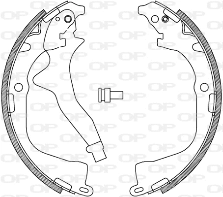 Jeu de mâchoires de frein OPEN PARTS BSA2242.00