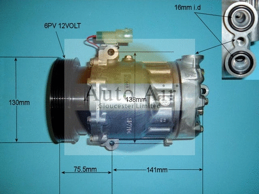 Compresseur, climatisation AUTO AIR GLOUCESTER 14-1261