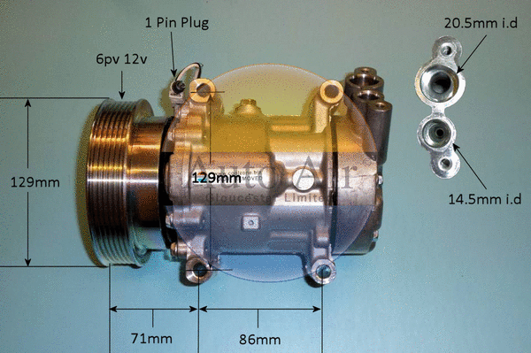 Compresseur, climatisation AUTO AIR GLOUCESTER 14-1202P