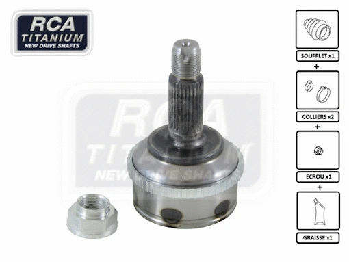 Jeu de joints, arbre de transmission RCA FRANCE HO40A