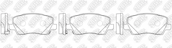 Kit de plaquettes de frein, frein à disque NiBK PN0767