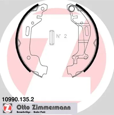 Jeu de mâchoires de frein ZIMMERMANN 10990.135.2