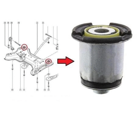 Suspension, corps de l'essieu MTR MT006