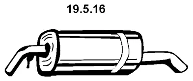Silencieux arrière EBERSPÄCHER 19.5.16