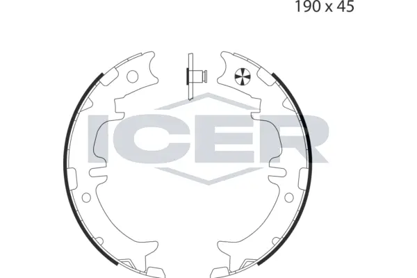 Jeu de mâchoires de frein, frein de stationnement ICER 79PB4039 C