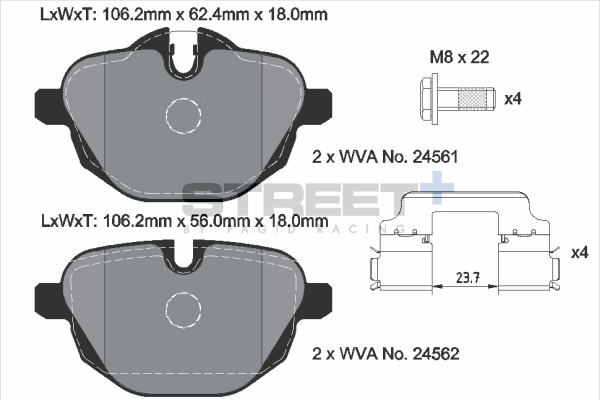 Kit de plaquettes de frein, frein à disque PAGID Racing T8079SP2001